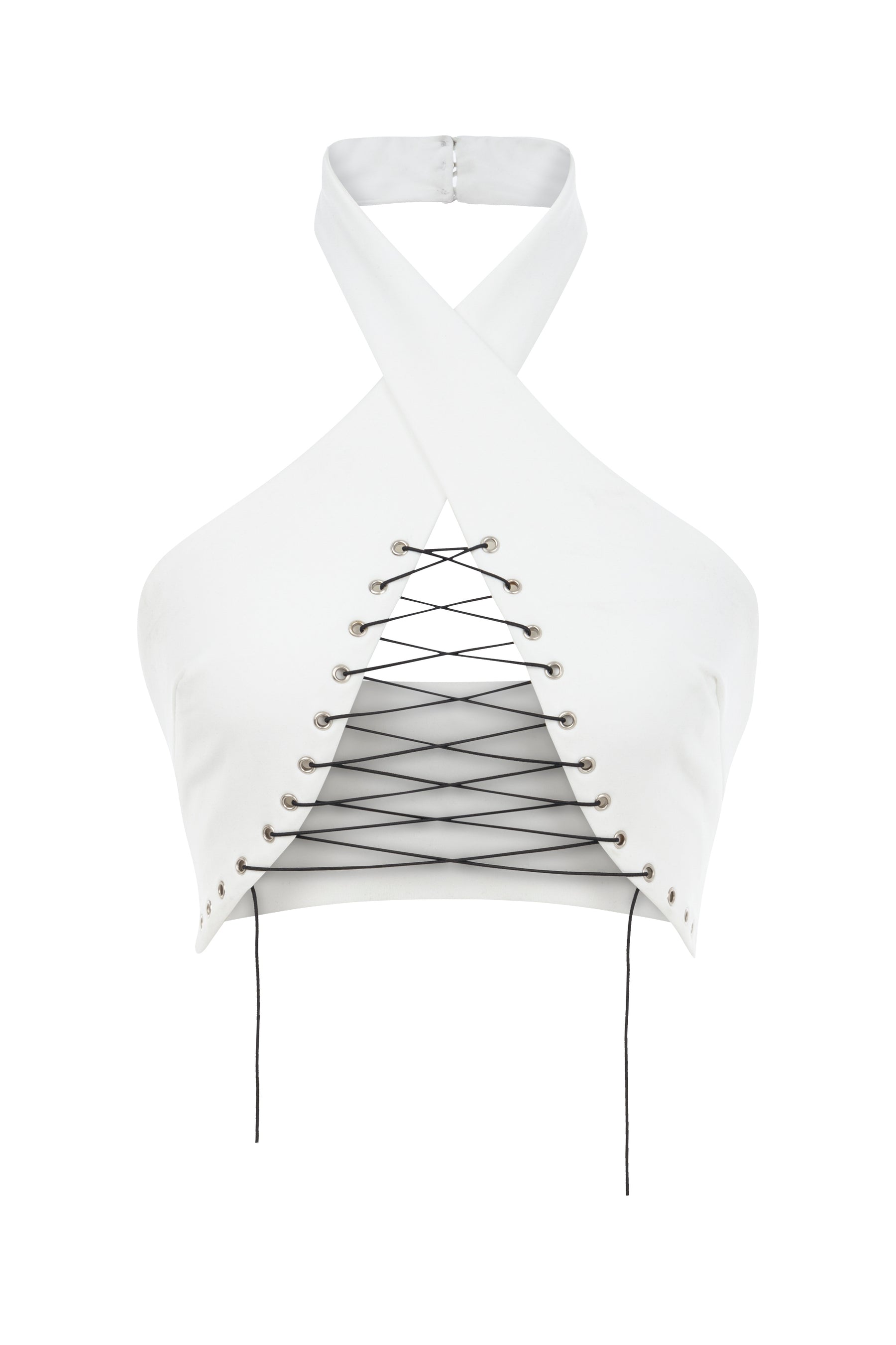 SCANDALOUS BANDEU TOP IN WHITE