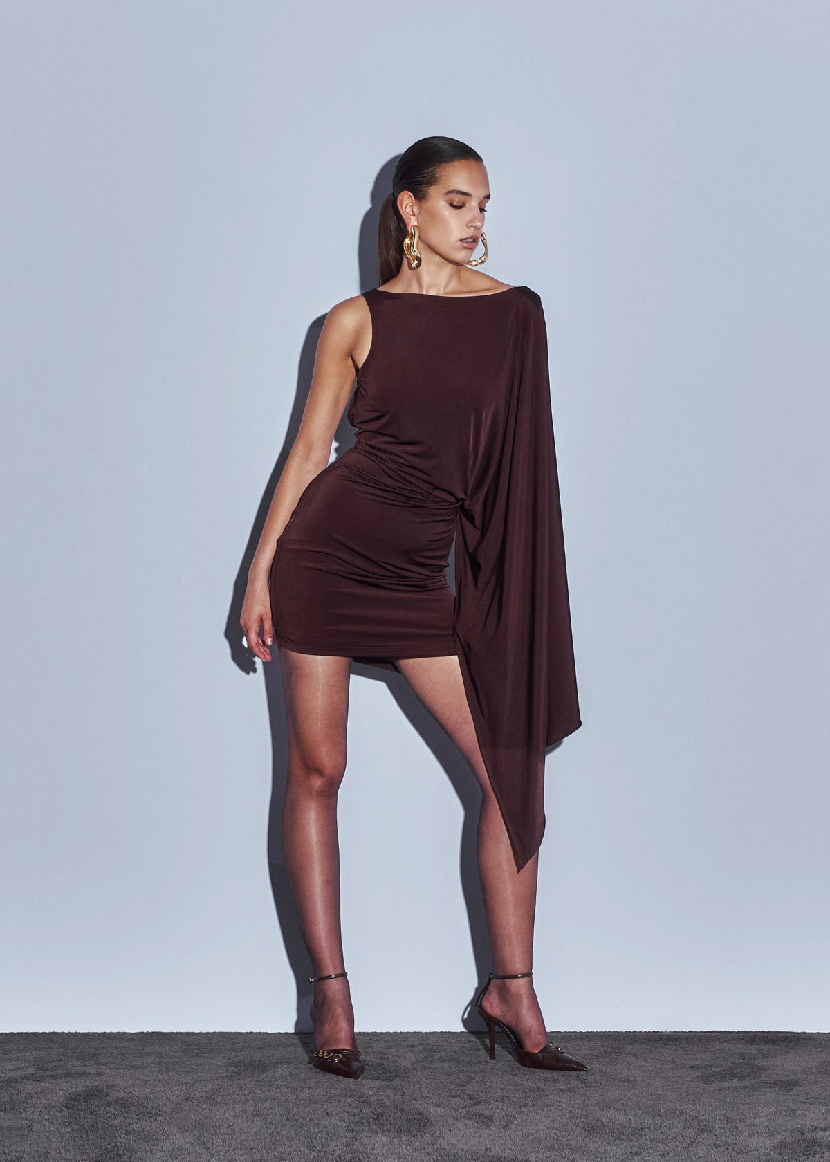 WALK AWAY DRESS BROWN