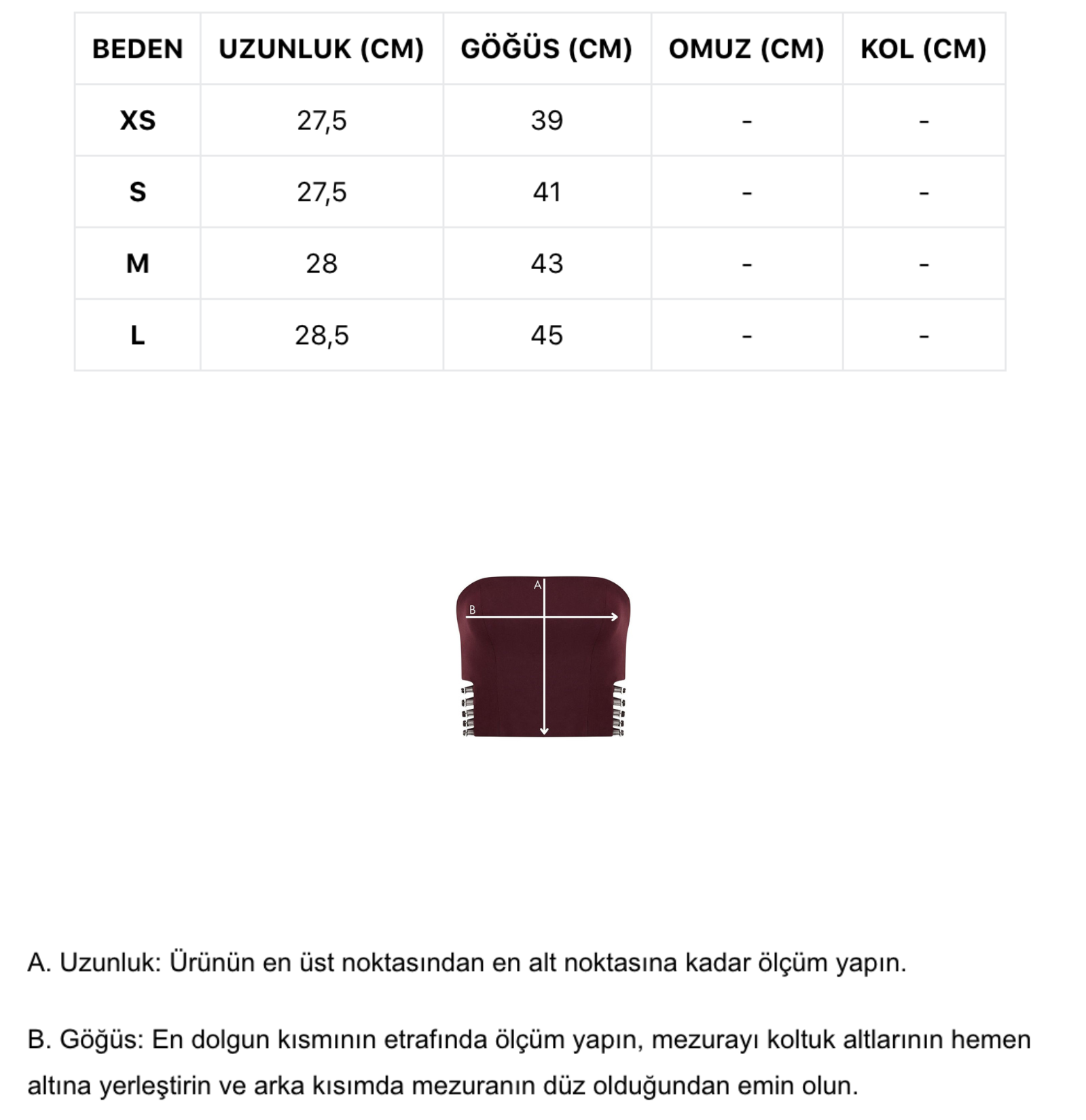 Bordo straplez yaka suni kemer detaylı top
