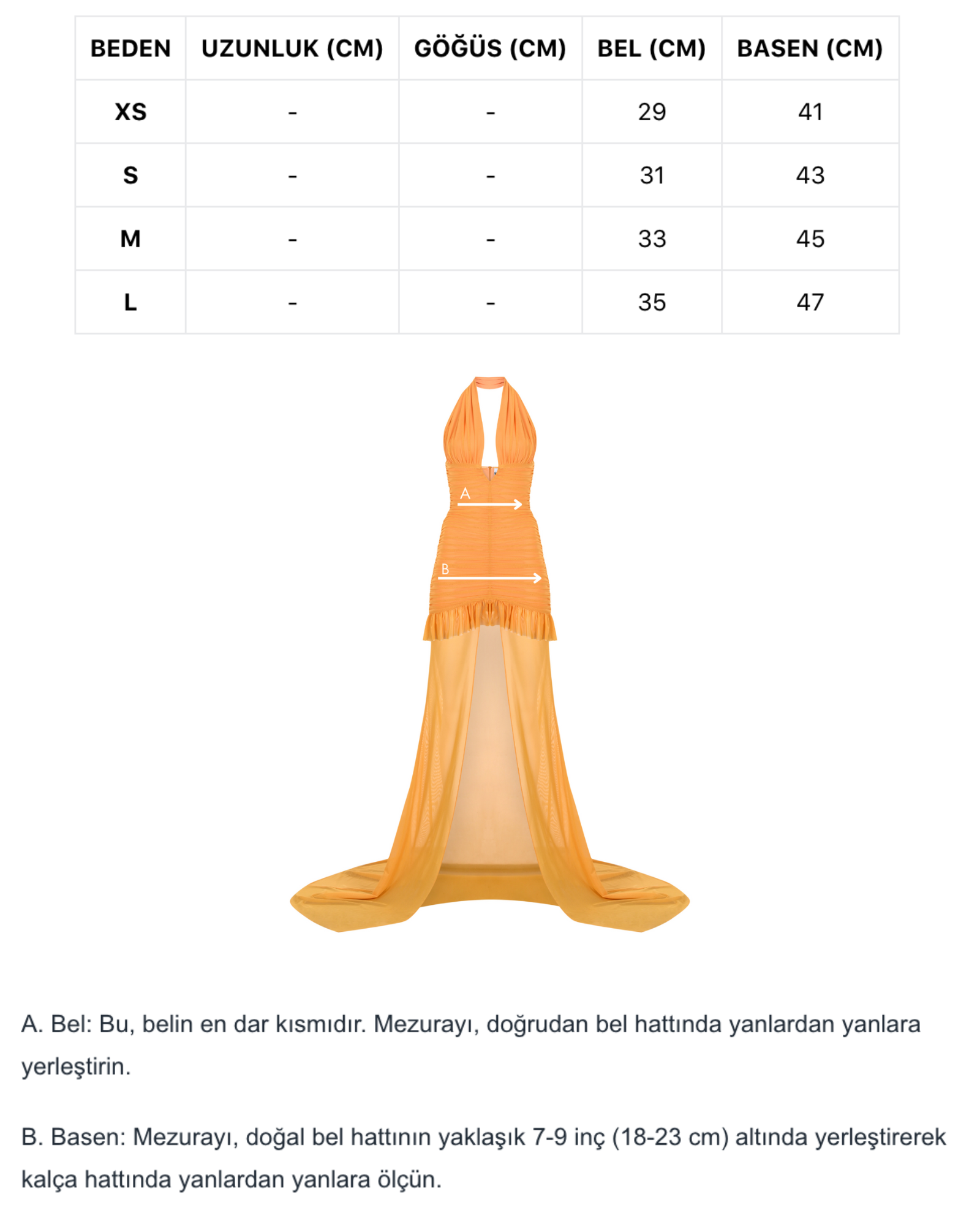 Turuncu çıkarılabilir tül detaylı drapeli mini elbise