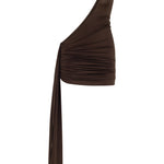 Kahverengi asimetrik kesim pareo