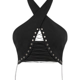 SCANDALOUS BANDEU TOP IN BLACK