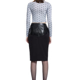 Khela logo baskılı dik yaka uzun kol body