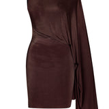 WALK AWAY DRESS BROWN