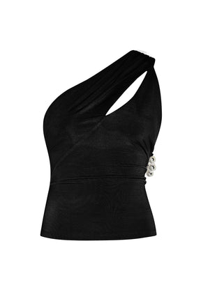 EXIT STRATEGY BEADED TOP BLACK