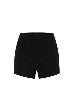 STOP STARING CRYSTAL SHORTS BLACK