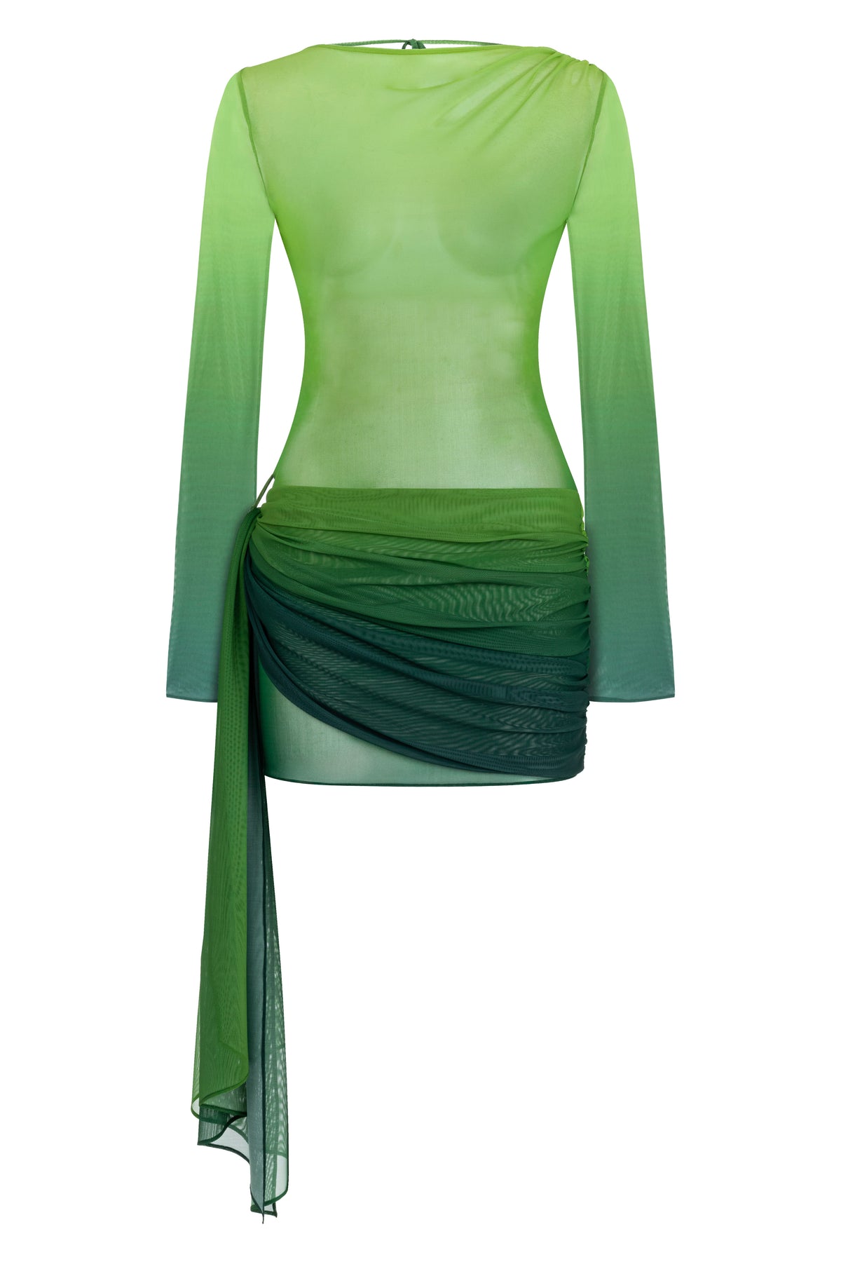 Wavelength Dress in Green Gradient