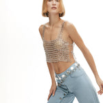 Metal halka detaylı zincir top