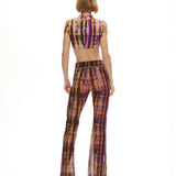 Desen baskılı dik yakalı ön pencere detaylı top