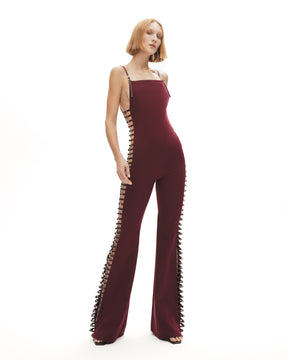 Provocatrix Jumpsuit in Merlot