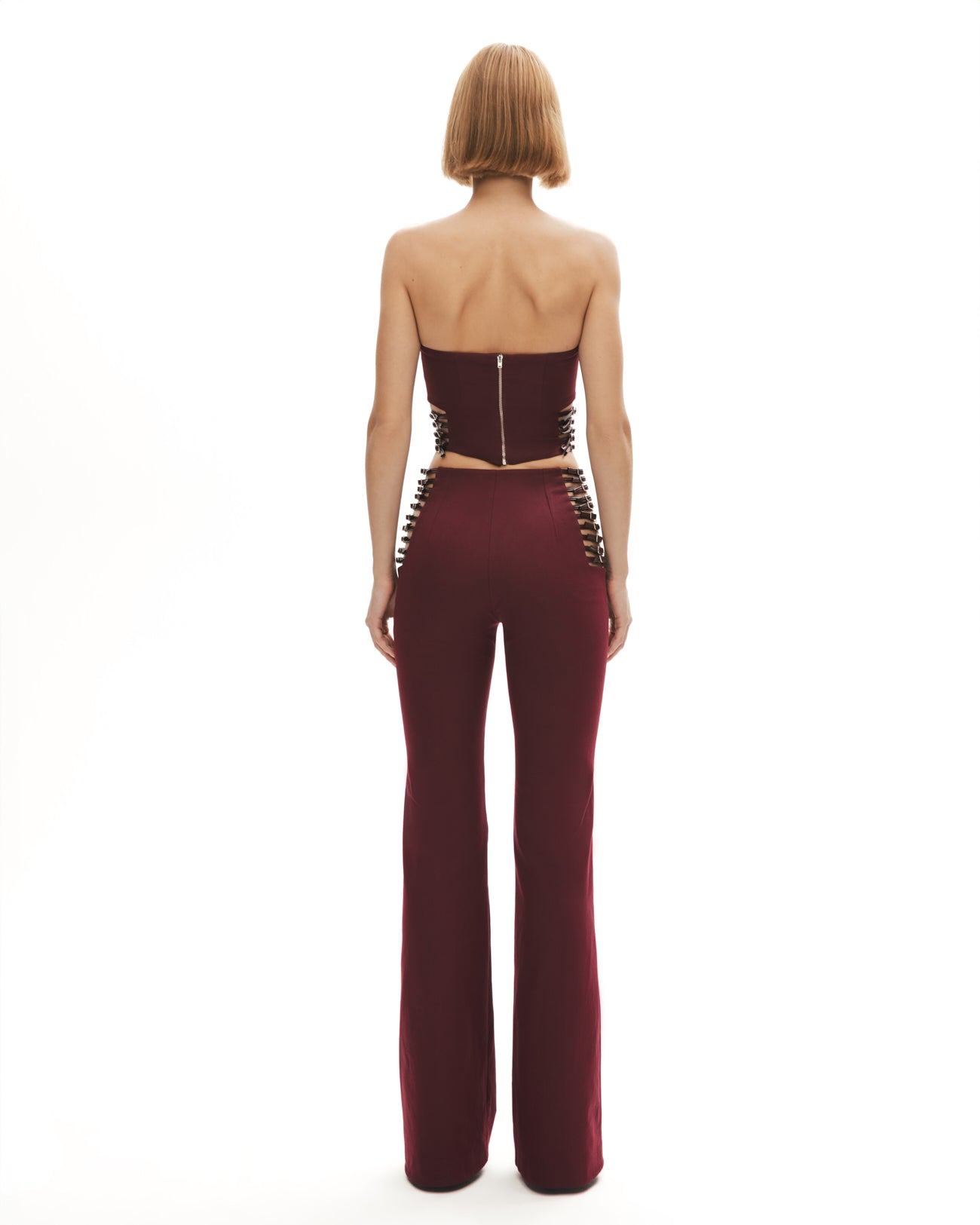 Power Trip Top in Burgundy