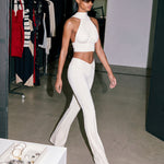 Khela On Repeat Pants Off White beyaz kadın pantolon