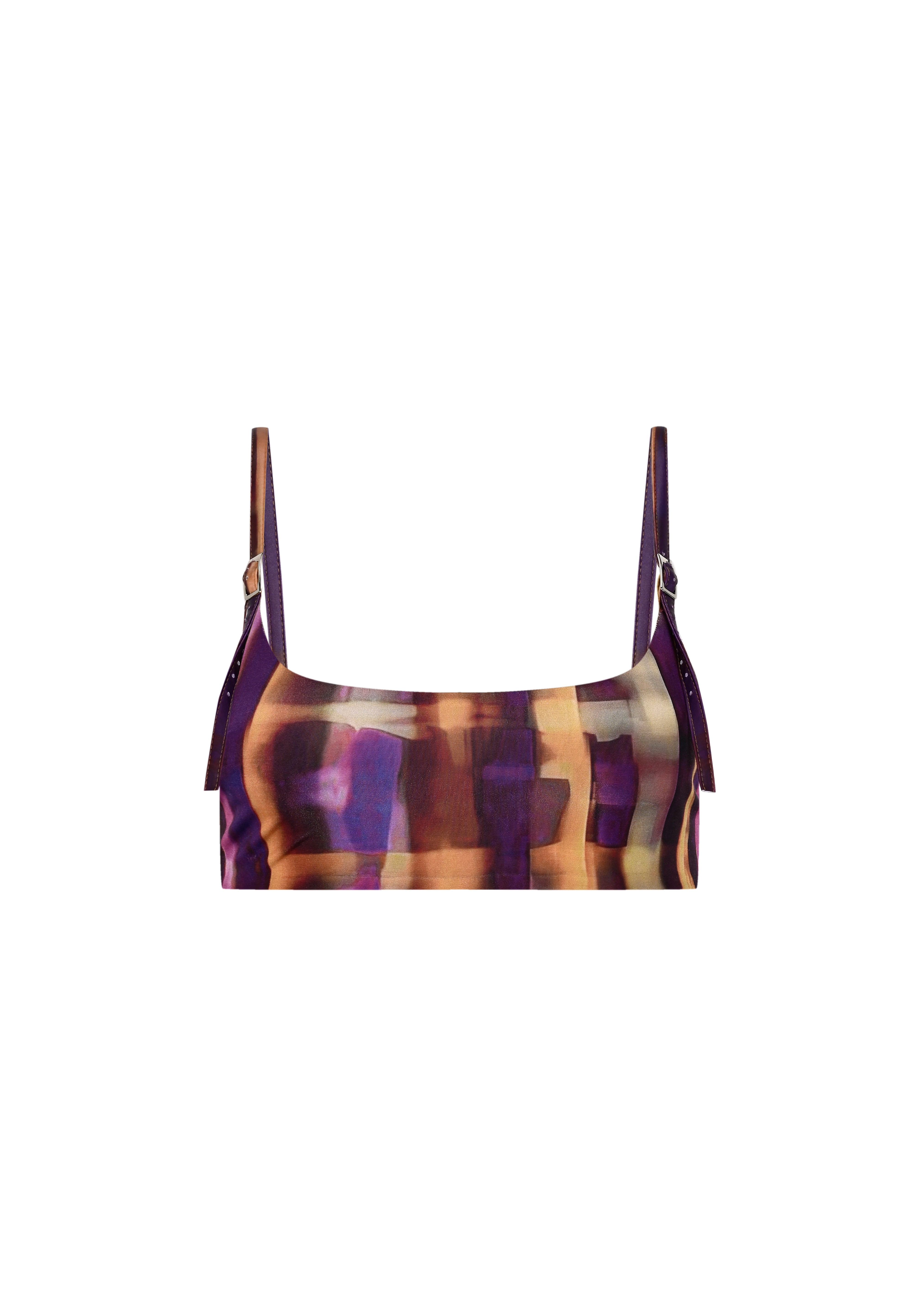 Desen baskılı metal aksesuarlı bra