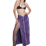 Manipulator Skirt in Purple Acid Wash