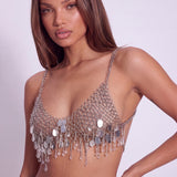 Khela Scene Stealer Chain Bra metal zincir ve pul detaylı kadın bralet
