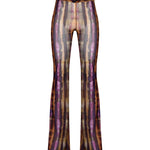 Desen baskılı kemerli tül pantolon