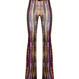 Desen baskılı kemerli tül pantolon