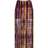 Desen baskılı midi boy astarlı tül etek