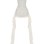 Beyaz drapeli tek omuz astar tulumlu mini elbise