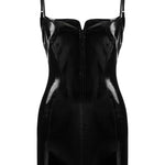 Khela deri mini siyah fitted elbise