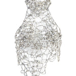 Halter yaka boncuklu handmade top