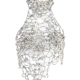 Halter yaka boncuklu handmade top