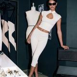KNEE DEEP CAPRI PANTS OFF-WHITE