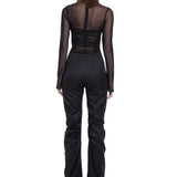 Khela dik yaka transpara uzun kol top