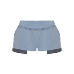 Mavi mini boy cepli şort