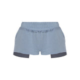 Mavi mini boy cepli şort