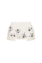 Lovestruck Embellished Shorts in Ivory