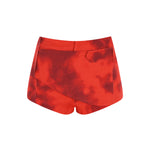 Kırmızı desenli mini şort