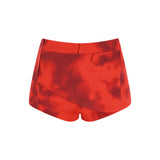 Kırmızı desenli mini şort