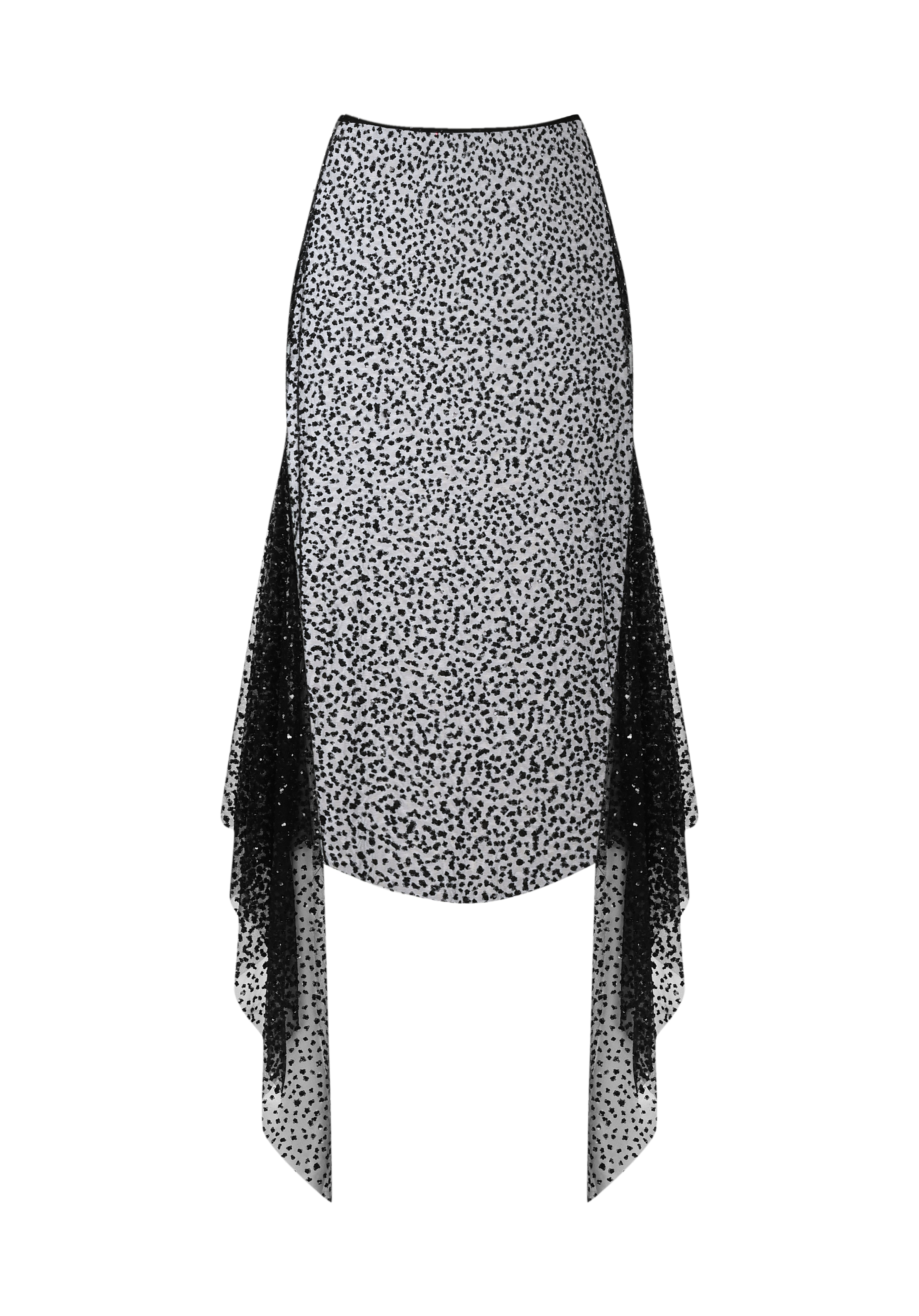 Midi boy tül jarse şortlu etek