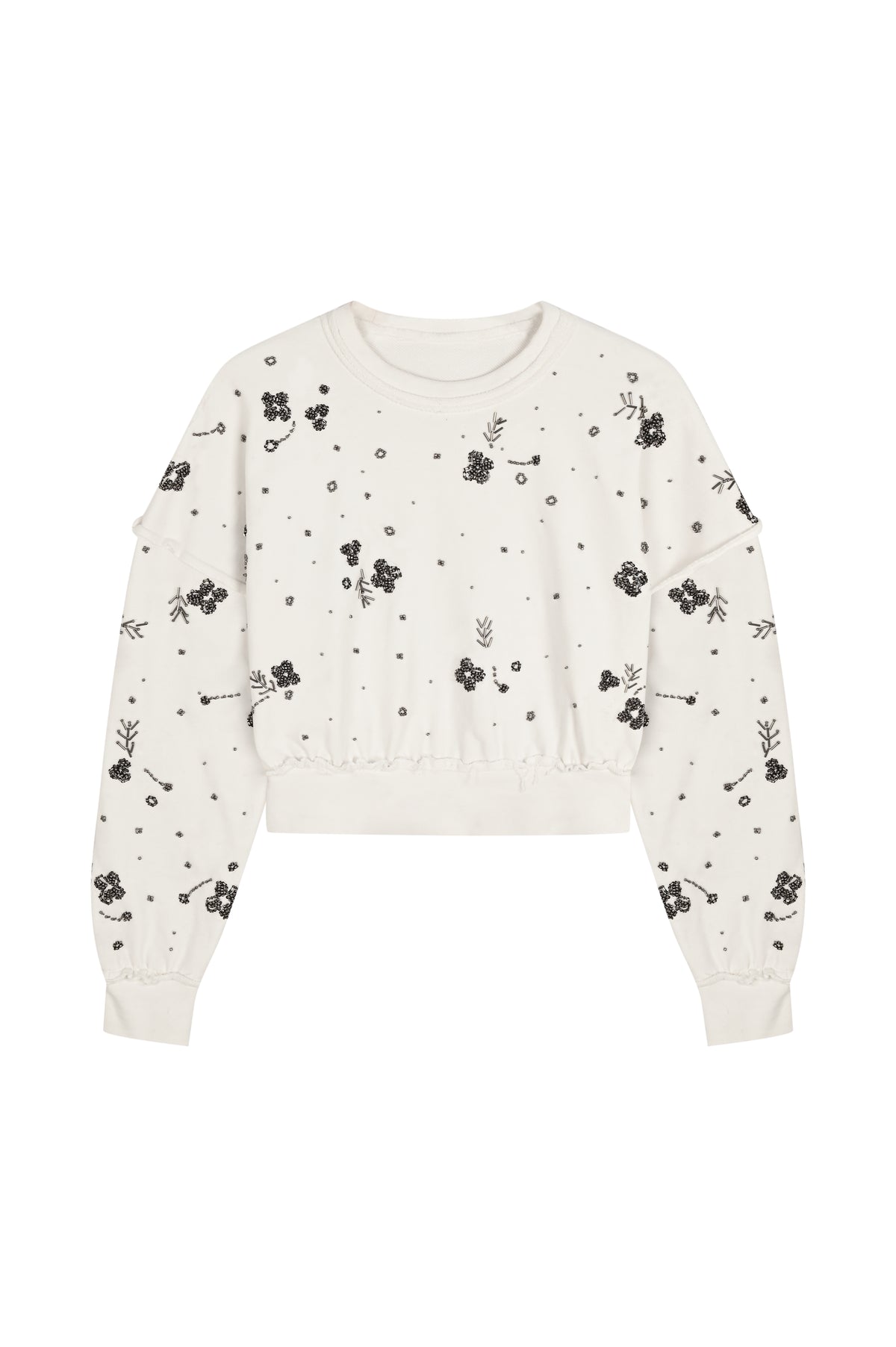 Lovestruck Embellished Sweatshirt in Ivory