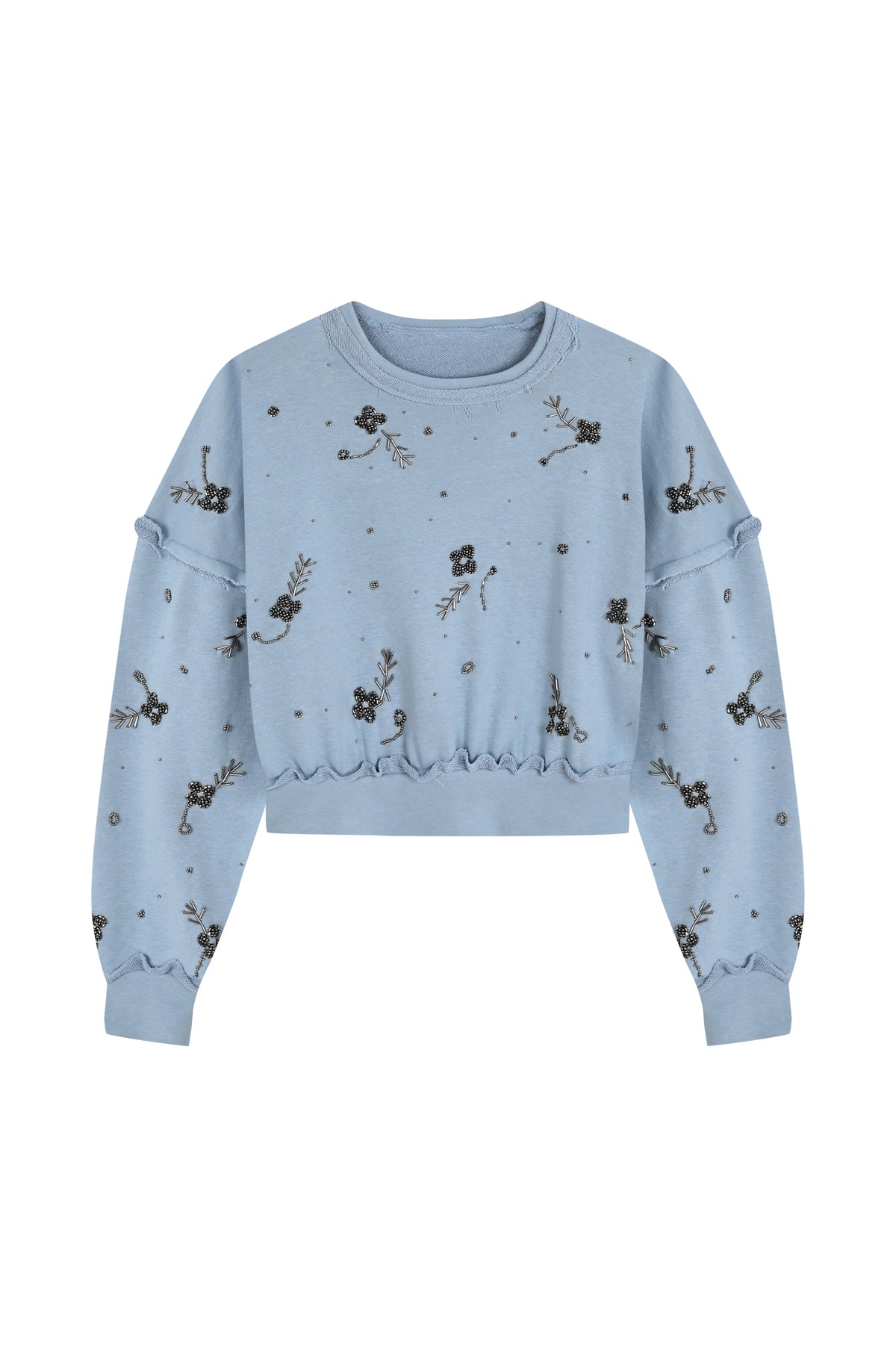 Lovestruck Embellished Sweatshirt in Indigo