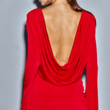 BACK OFF DRESS RED