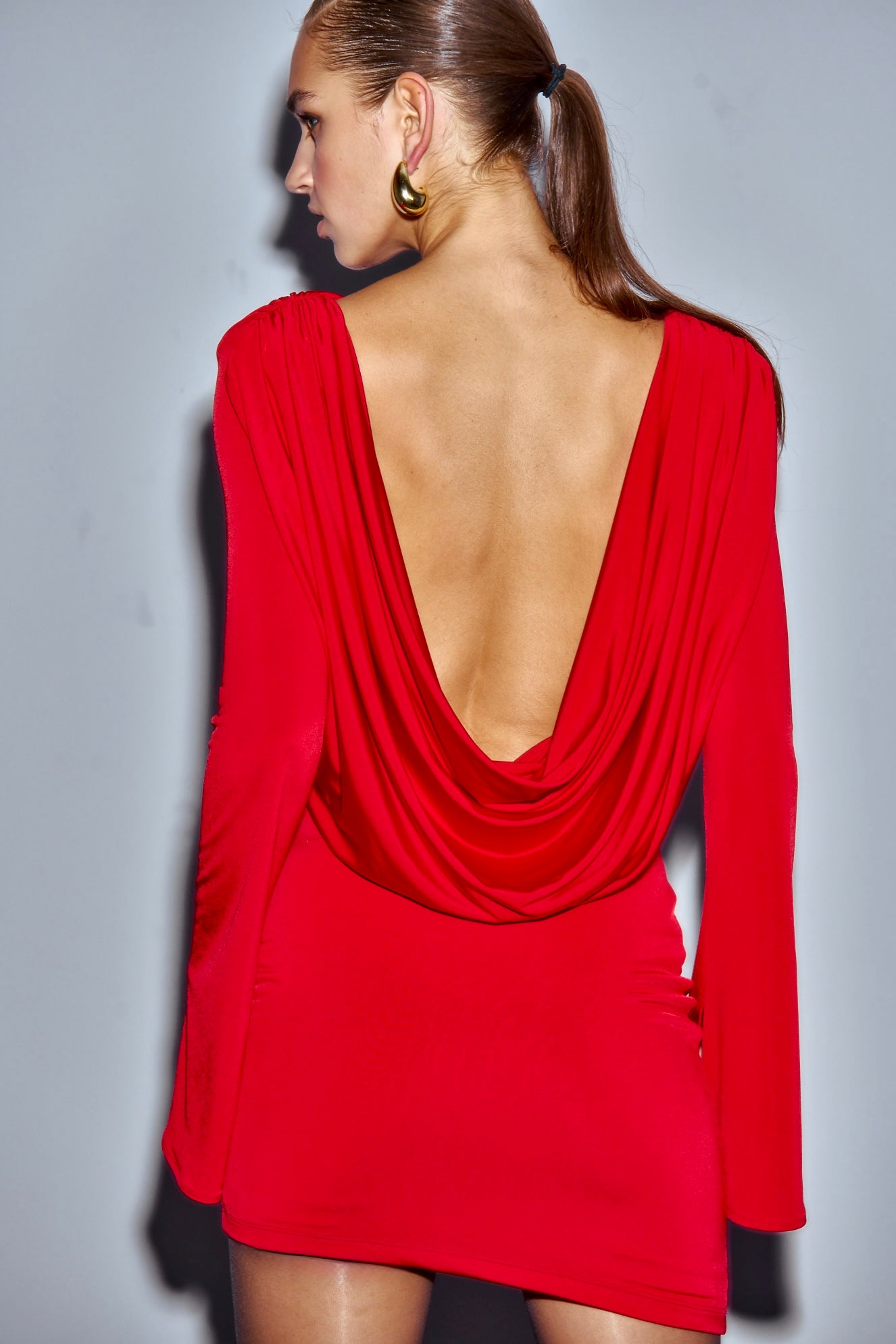 BACK OFF DRESS RED