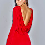 BACK OFF DRESS RED