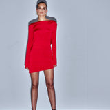 BACK OFF DRESS RED