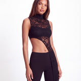 STAY MAD ASYMMETRIC LACE TOP