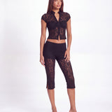 KNEE DEEP CAPRI PANTS IN LACE
