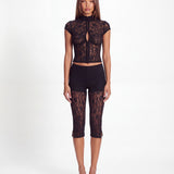KNEE DEEP CAPRI PANTS IN LACE