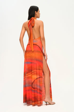 Sweet Escape Dress in Sunset Print