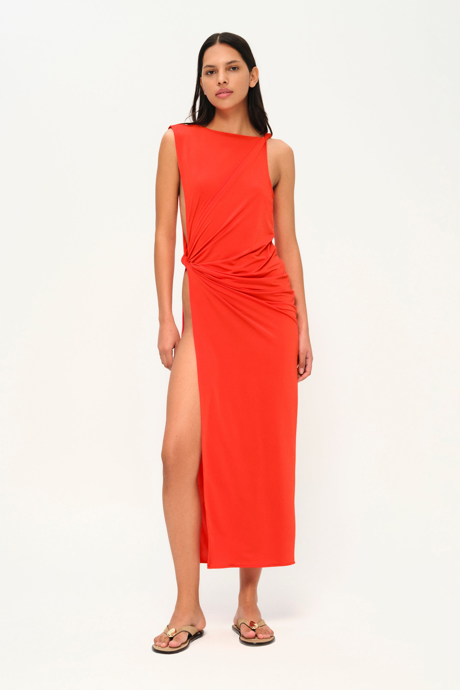 Showstopper Dress in Coral