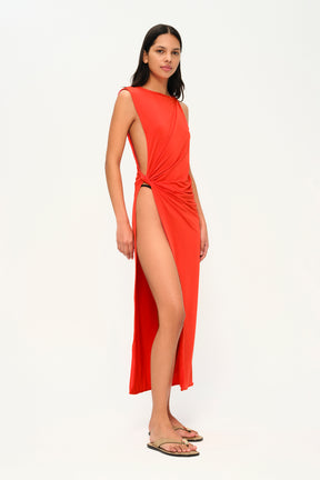Showstopper Dress in Coral