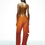 Khela turuncu kuşgözü detaylı paraşüt pantolon