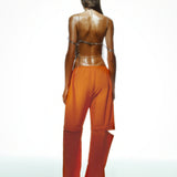 Khela turuncu kuşgözü detaylı paraşüt pantolon