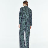 Yeşil baskı desenli pantolon