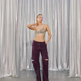 INTOXICATED PANTS IN PLUM